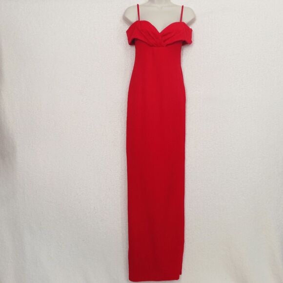Nookie Red Phoenix Off the Shoulder Maxi Dress Small - Picture 1 of 7